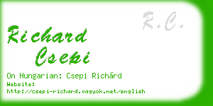 richard csepi business card