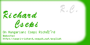 richard csepi business card